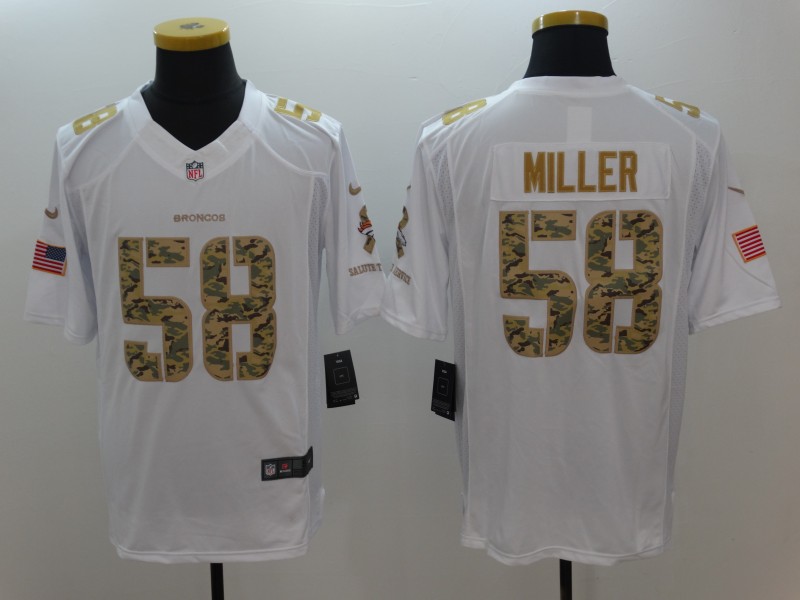 Men's Denver Broncos Von Miller #58 White Jersey